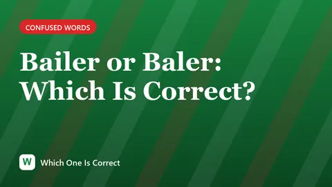 Bailer or Baler: Which Is Correct?