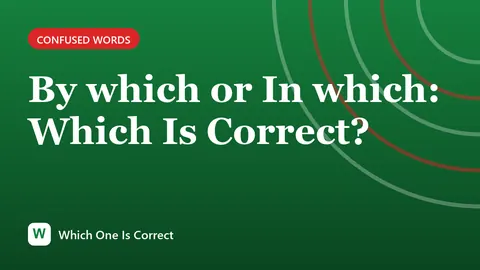 By which or In which: Which Is Correct?