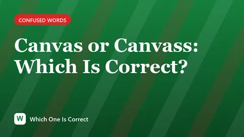 Canvas or Canvass: Which Is Correct?