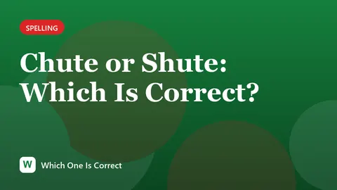 Chute or Shute: Which Is Correct?