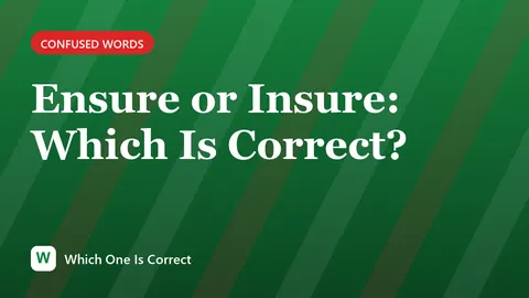 Ensure or Insure: Which Is Correct?