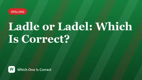 Ladle or Ladel: Which Is Correct?