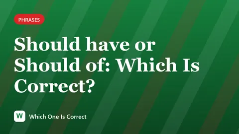 Should have or Should of: Which Is Correct?