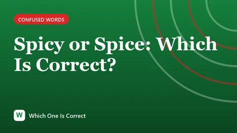 Spicy or Spice: Which Is Correct?