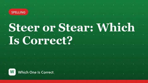 Steer or Stear: Which Is Correct?