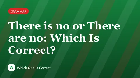 There is no or There are no: Which Is Correct?