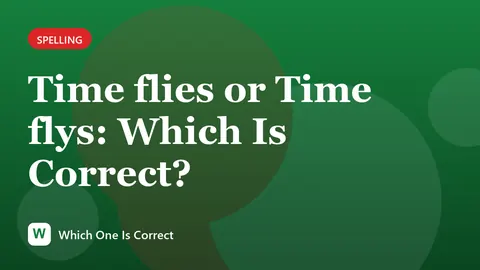 Time flies or Time flys: Which Is Correct?