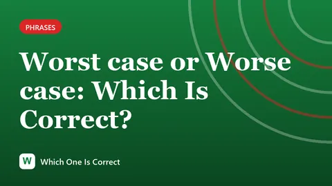 Worst case or Worse case: Which Is Correct?